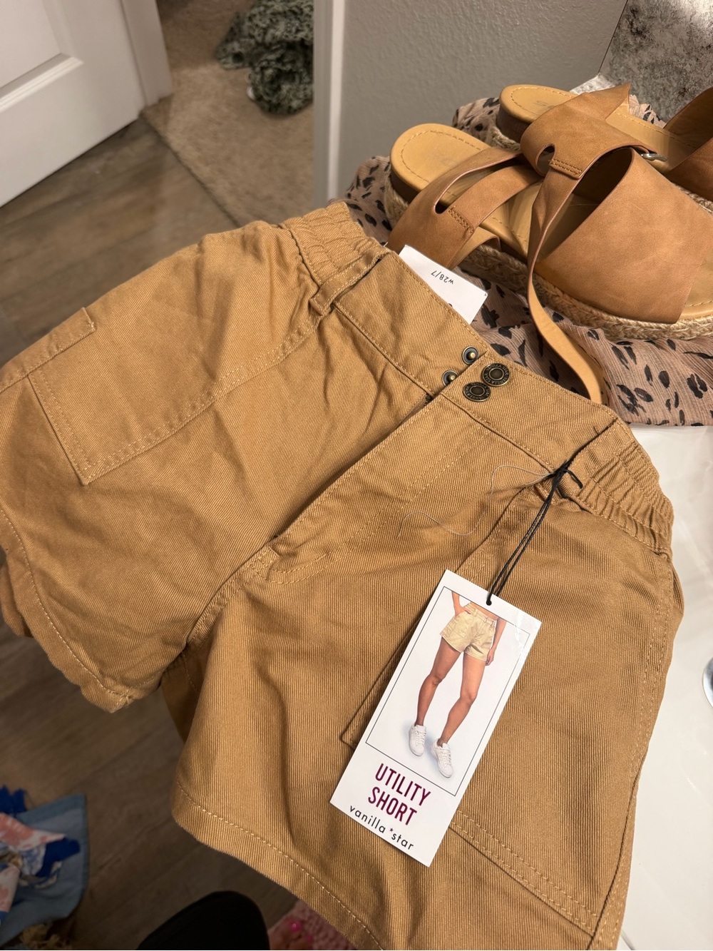 Vanilla Star Tan Utility Shorts